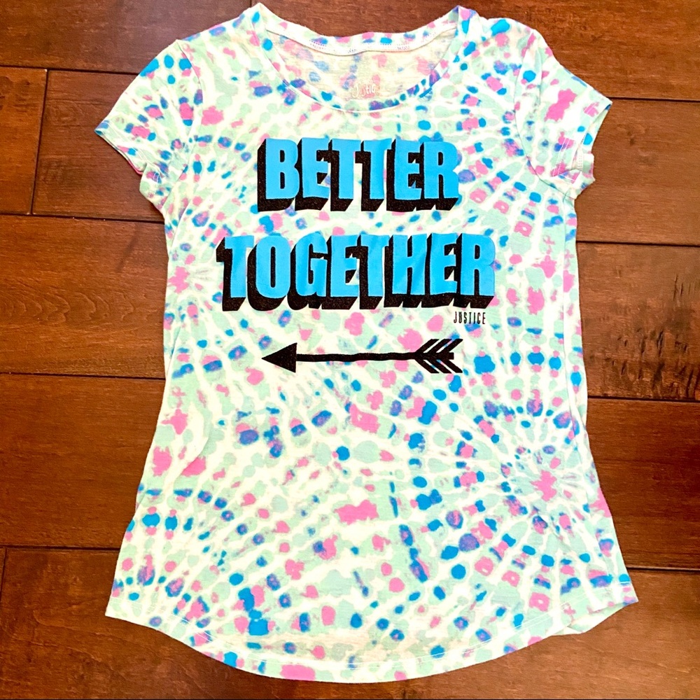 Justice Girls Tie Dye Tee Size 10